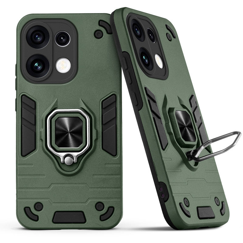 Back view of Oppo Reno 16 Pro 5G case highlighting the built-in rotating metal ring holder