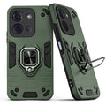 Back view of Poco C85 5G case highlighting the built-in rotating metal ring holder