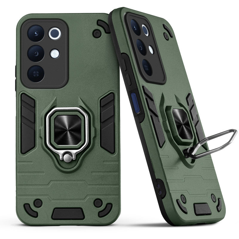 Back view of Realme 15x 5G case highlighting the built-in rotating metal ring holder