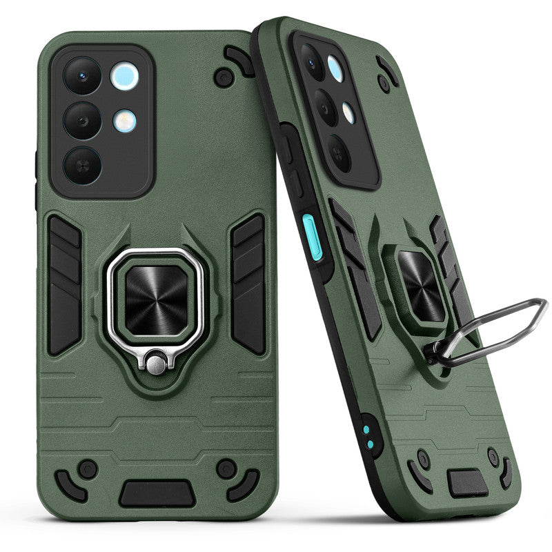 Back view of Realme Narzo 90x 5G case highlighting the built-in rotating metal ring holder