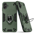 Back view of Samsung F07 case highlighting the built-in rotating metal ring holder