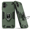 Back view of Samsung M07 case highlighting the built-in rotating metal ring holder