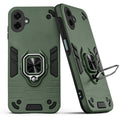 Back view of Samsung M17e 5G case highlighting the built-in rotating metal ring holder