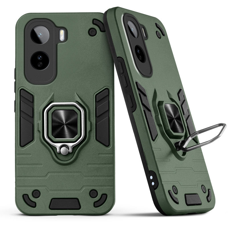 Back view of Vivo T5 Pro 5G case highlighting the built-in rotating metal ring holder