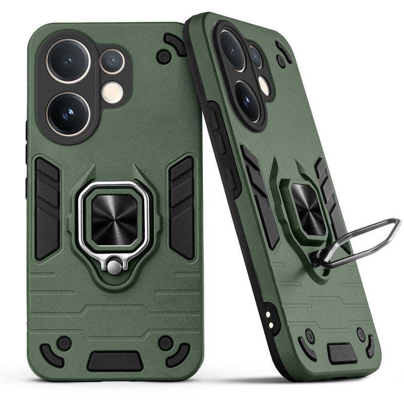 Back view of Vivo V60 5G case highlighting the built-in rotating metal ring holder