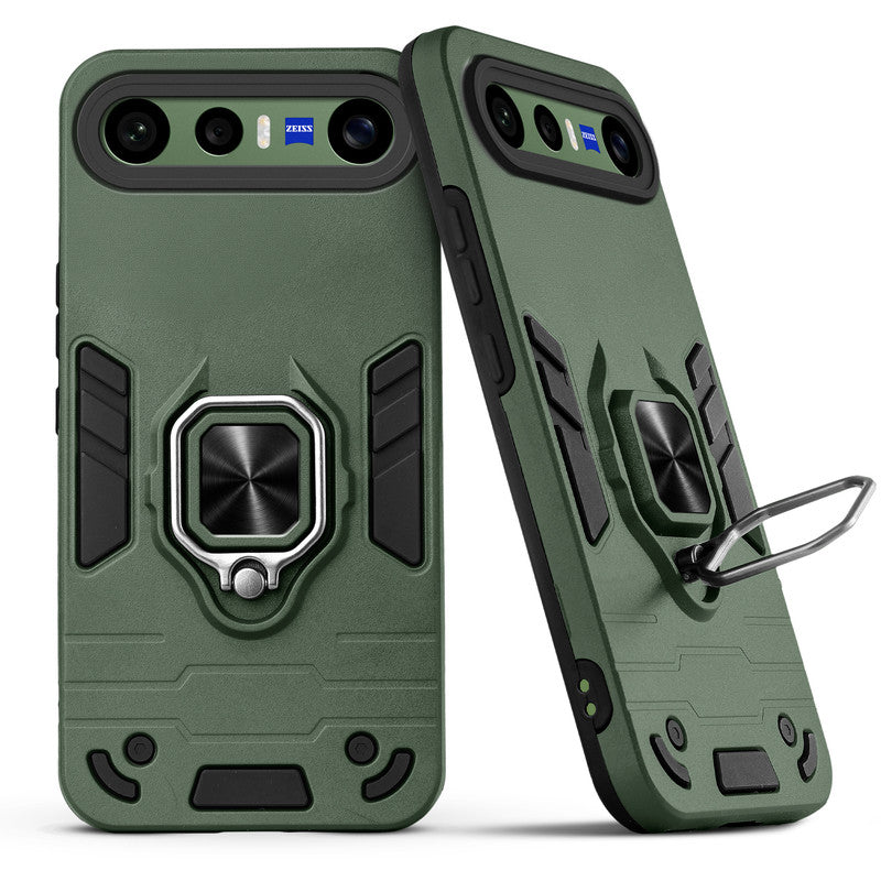 Back view of Vivo X300 FE 5G case highlighting the built-in rotating metal ring holder