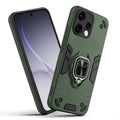 Front and back view of Oppo Reno 15 5G fitted with a protective case and ring grip