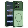 Front and back view of Green protective back cover for Motorola Moto Edge 60 Fusion 5G with textured sides, camera guard and slim fit design.