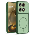 Front and back view of Green protective back cover for Motorola Signature with textured sides, camera guard and slim fit design.