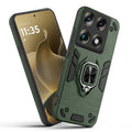 Front and back view of otorola Signature fitted with a protective case and ring grip