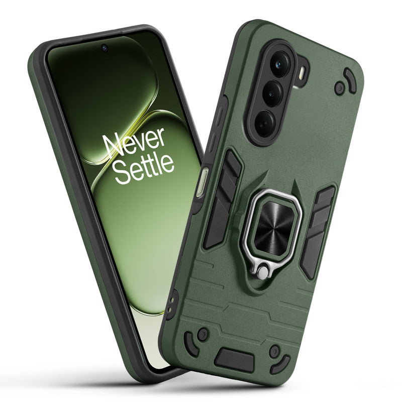 Front and back view of OnePlus Nord CE 6 Lite 5G fitted with a protective case and ring grip