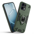 Front and back view of Oppo F31 5G fitted with a protective case and ring grip