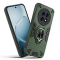 Front and back view of Oppo F31 Pro Plus 5G fitted with a protective case and ring grip