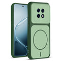 Front and back view of Green protective back cover for Oppo F31 Pro Plus 5G with textured sides, camera guard and slim fit design.