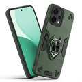 Front and back view of Oppo Reno 14 5G fitted with a protective case and ring grip