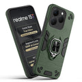 Front and back view of Realme 15T 5G fitted with a protective case and ring grip