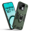Front and back view of Realme 16T 5G fitted with a protective case and ring grip