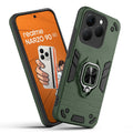 Front and back view of Realme Narzo 90 5G fitted with a protective case and ring grip