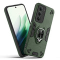 Front and back view of Redmi Note 15 5G fitted with a protective case and ring grip