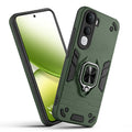 Front and back view of Vivo Y400 5G fitted with a protective case and ring grip