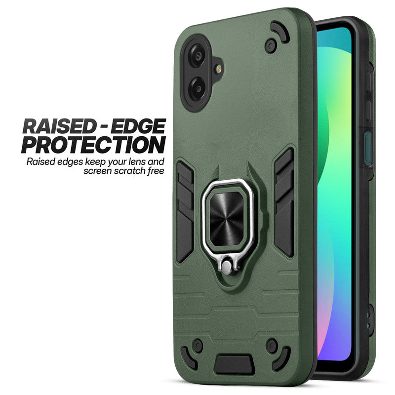 Samsung F07 case showing raised edge protection for camera and screen