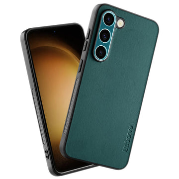 Unimore Leather Hard Case with Shiny Camera Protection For Samsung S23 5G