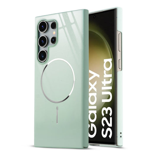 Smooth & Shiny Glossy Hard Back Cover Case For Samsung S23 Ultra 5G With Magsafe Support