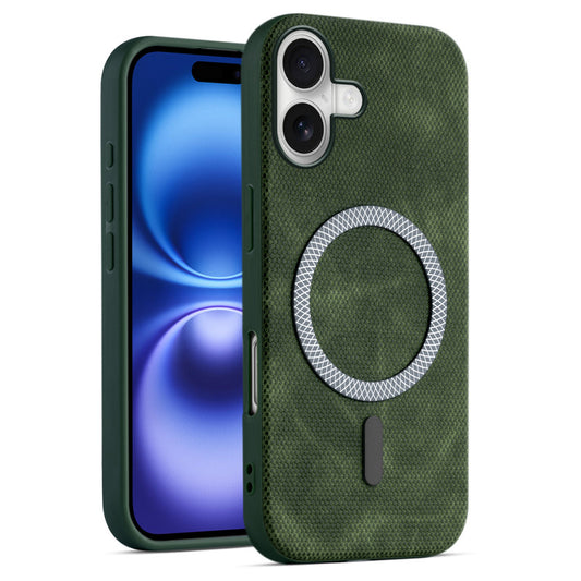Rugged Vintage Look Back Case For Apple iPhone 16 Plus With Magnetic Charging Compatible with MagSafe