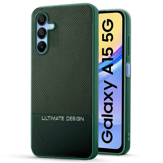 Two-Tone Back Cover with Pyramid Texture & Vegan Leather Finish for Samsung A15 5G - Where Style Meets Function
