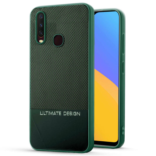 Two-Tone Back Cover with Pyramid Texture & Vegan Leather Finish for Vivo Y12 - Where Style Meets Function