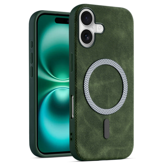 Rugged Vintage Look Back Case For Apple iPhone 16 With Magnetic Charging Compatible with MagSafe