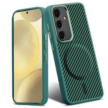 Premium Tech Weave Design With Wireless Charging Support Compatible Back Case For Samsung S25 5G