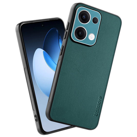 Unimore Leather Hard Case with Shiny Camera Protection For Oppo Reno 13 5G