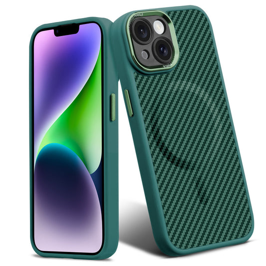 Premium Tech Weave Design With MagSafe Compatible Back Case For Apple iPhone 14