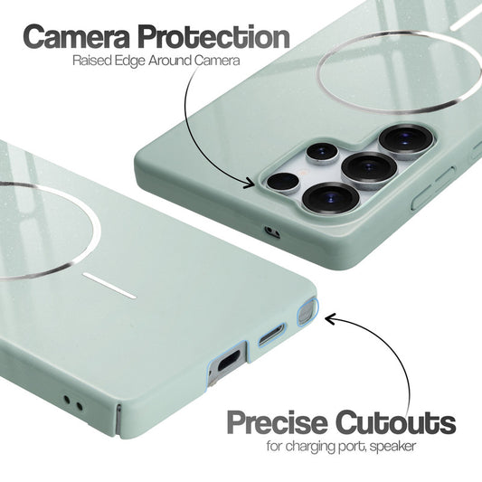 Smooth & Shiny Glossy Hard Back Cover Case For Samsung S25 Ultra 5G With Magsafe Support