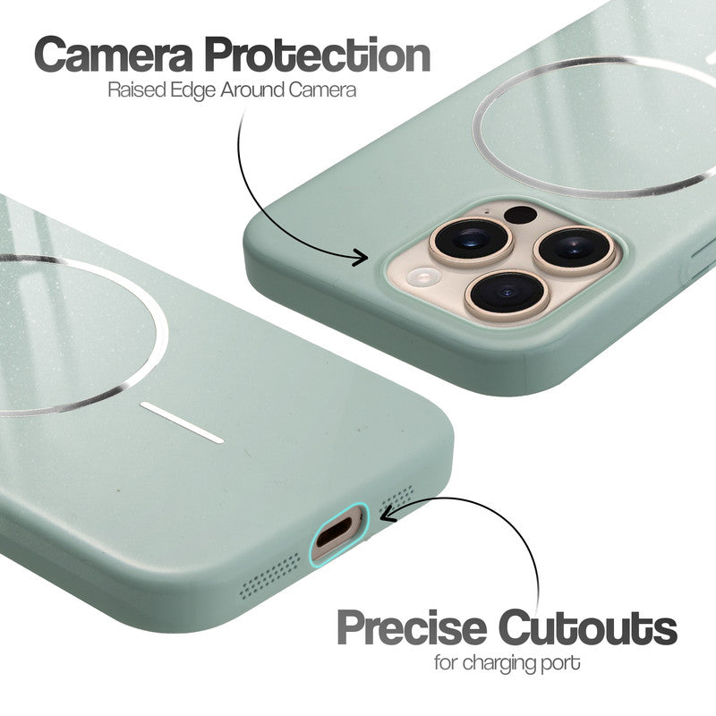 Smooth & Shiny Glossy Hard Back Cover Case For Apple iPhone 16 Pro With Wireless Charging Support Support