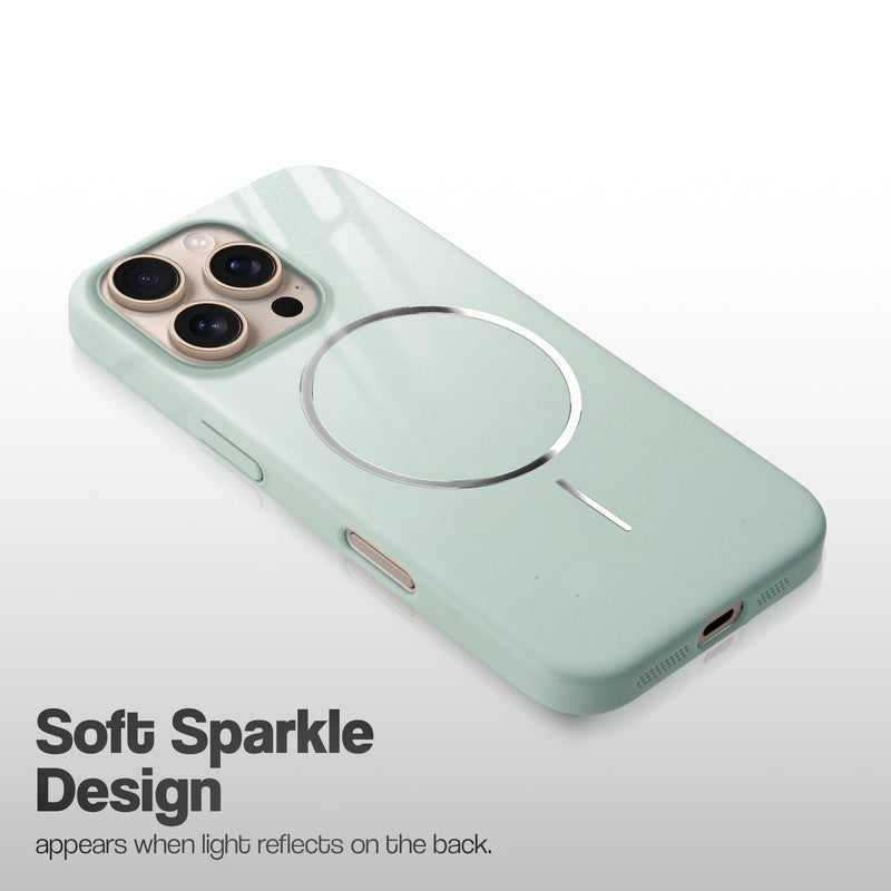 Smooth & Shiny Glossy Hard Back Cover Case For Apple iPhone 16 Pro With Wireless Charging Support Support