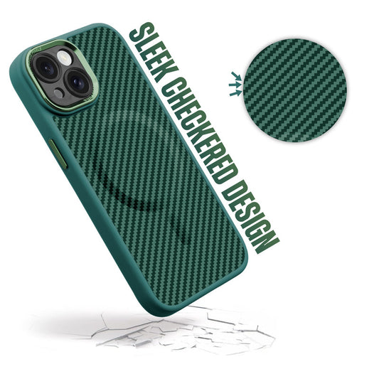 Premium Tech Weave Design With MagSafe Compatible Back Case For Apple iPhone 14 Plus
