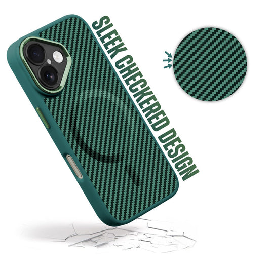 Premium Tech Weave Design With MagSafe Compatible Back Case For Apple iPhone 16