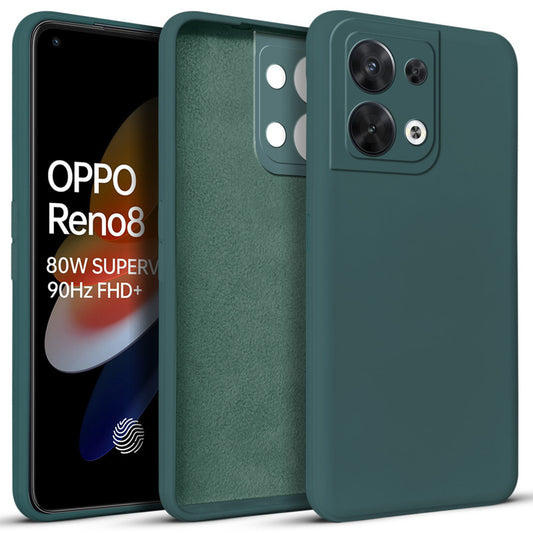 Premium Matte Silicone Back Cover for Oppo Reno 8 5G