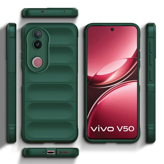 Premium Liquid Silicone Comfort Grip Case for Vivo V50 5G with Soft Touch Matte TPU