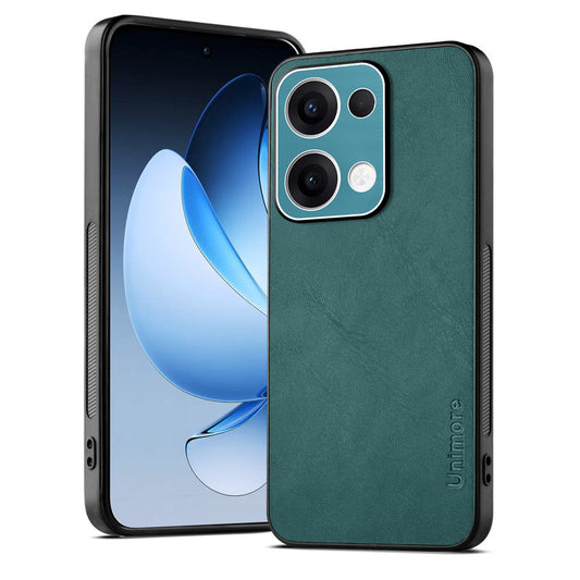 Unimore Leather Hard Case with Shiny Camera Protection For Oppo Reno 13 5G