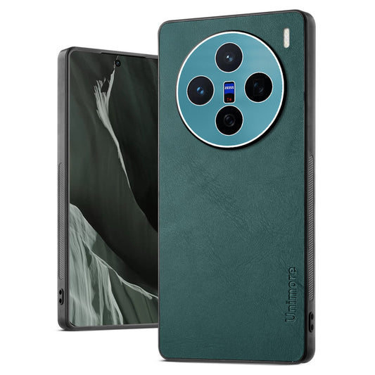 Unimore Leather Hard Case with Shiny Camera Protection For Vivo X200 5G
