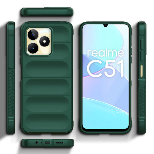 Soft Silicone Comfort Grip Back Cover Case For Realme C51 with Soft Touch Matte TPU