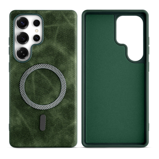 Rugged Vintage Look Back Case For Samsung S25 Ultra 5G With Magnetic Charging Compatible with MagSafe