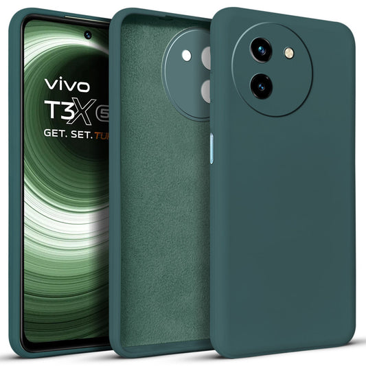 Premium Matte Silicone Back Cover for Vivo T3x 5G