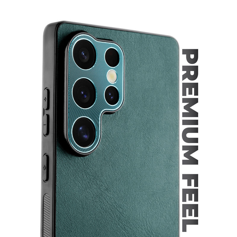 Unimore Leather Hard Case with Shiny Camera Protection For Samsung S24 Ultra 5G