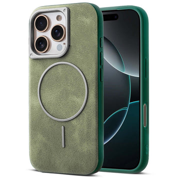 Elite PU Leather Wireless Charging Support Case for Apple iphone 16 Pro Max