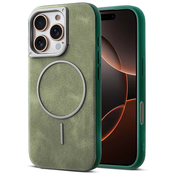 Elite PU Leather Wireless Charging Support Case for Apple iPhone 16 Pro