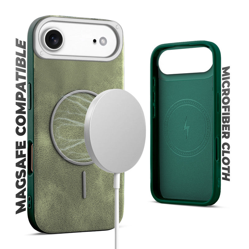Elite PU Leather Wireless Charging Support Case for Apple iPhone 17 Air